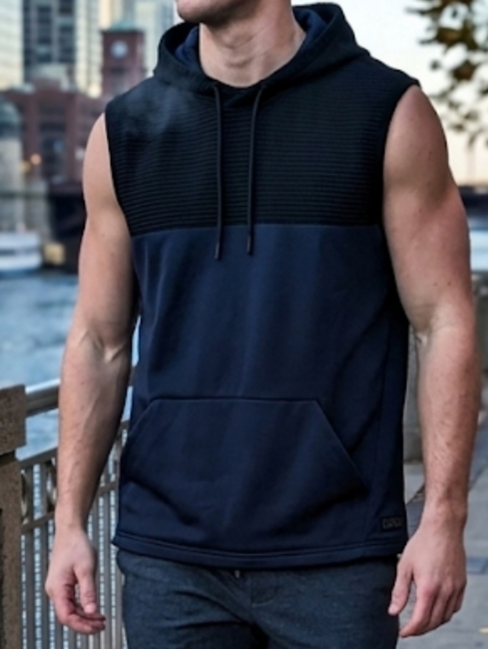 MSX by Michael Strahan Men’s Sleeveless Performance Hoodie - Size Large